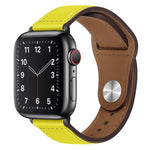 สายรัดนาฬิกาหนัง PU พร้อมหัวเข็มขัดสีดำสำหรับ Apple Watch Series, 7 45มม. / 6&SE&5&4 44มม. / 3&2&1 42มม., 7 41มม. / 6&SE&5&4 40มม. / 3&2&1 38มม.