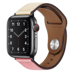 สายรัดนาฬิกาหนัง PU พร้อมหัวเข็มขัดสีดำสำหรับ Apple Watch Series, 7 45มม. / 6&SE&5&4 44มม. / 3&2&1 42มม., 7 41มม. / 6&SE&5&4 40มม. / 3&2&1 38มม.