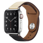 สายรัดนาฬิกาหนัง PU พร้อมหัวเข็มขัดสีเงิน สำหรับ Apple Watch Series 7 45 มม. / 6&SE&5&4 44 มม. / 3&2&1 42 มม. และ 7 41 มม. / 6&SE&5&4 40 มม. / 3&2&1 38 มม.