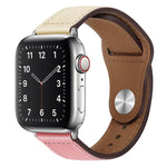 สายรัดนาฬิกาหนัง PU พร้อมหัวเข็มขัดสีเงิน สำหรับ Apple Watch Series 7 45 มม. / 6&SE&5&4 44 มม. / 3&2&1 42 มม. และ 7 41 มม. / 6&SE&5&4 40 มม. / 3&2&1 38 มม.