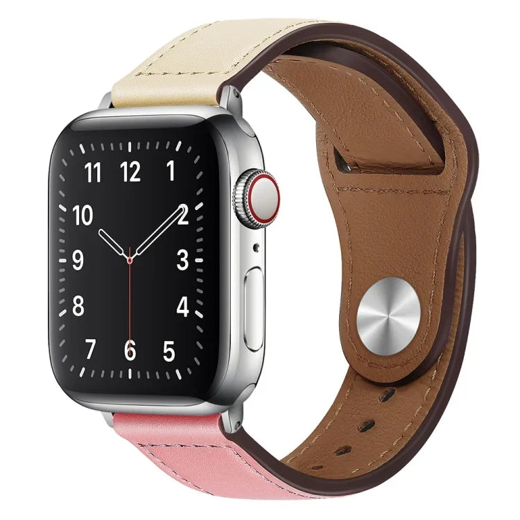 สายรัดนาฬิกาหนัง PU พร้อมหัวเข็มขัดสีเงิน สำหรับ Apple Watch Series 7 45 มม. / 6&SE&5&4 44 มม. / 3&2&1 42 มม. และ 7 41 มม. / 6&SE&5&4 40 มม. / 3&2&1 38 มม.