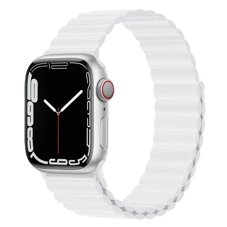 สายรัดนาฬิกาซิลิโคนแม่เหล็ก สำหรับ Apple Watch Series 7 45 มม. / 6&SE&5&4 44 มม. / 3&2&1 42 มม. และ 7 41 มม. / 6&SE&5&4 40 มม. / 3&2&1 38 มม.