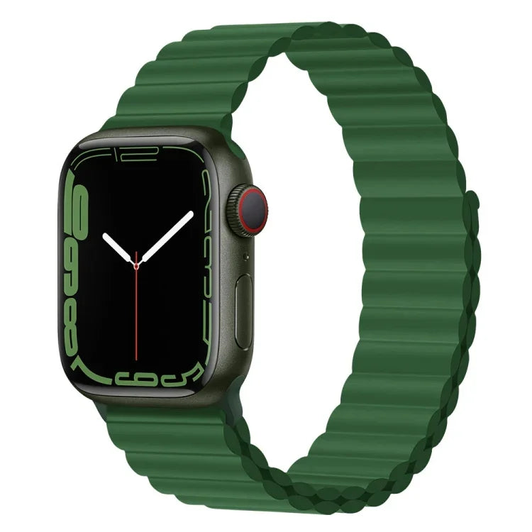 สายรัดนาฬิกาซิลิโคนแม่เหล็ก สำหรับ Apple Watch Series 7 45 มม. / 6&SE&5&4 44 มม. / 3&2&1 42 มม. และ 7 41 มม. / 6&SE&5&4 40 มม. / 3&2&1 38 มม.