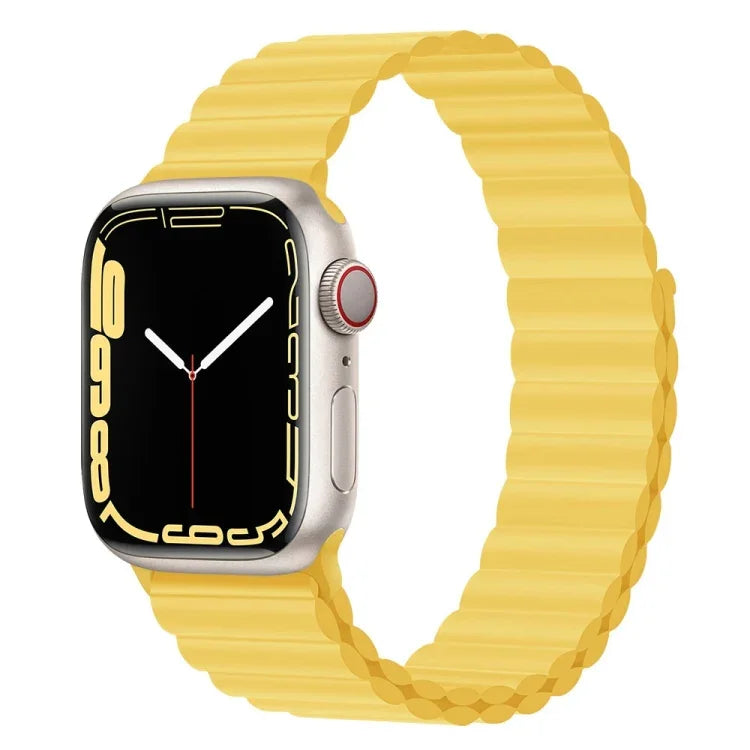 สายรัดนาฬิกาซิลิโคนแม่เหล็ก สำหรับ Apple Watch Series 7 45 มม. / 6&SE&5&4 44 มม. / 3&2&1 42 มม. และ 7 41 มม. / 6&SE&5&4 40 มม. / 3&2&1 38 มม.