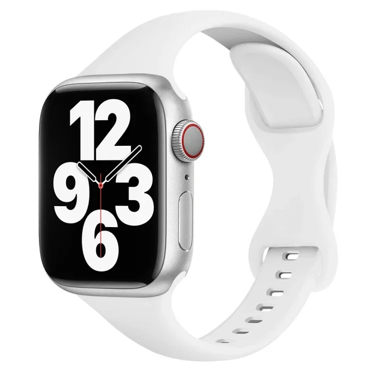 สายรัดนาฬิกาหัวเข็มขัดผีเสื้อขนาดเล็ก สำหรับ Apple Watch Series 7 45 มม. / 6&SE&5&4 44 มม. / 3&2&1 42 มม. และ 7 41 มม. / 6&SE&5&4 40 มม. / 3&2&1 38 มม.