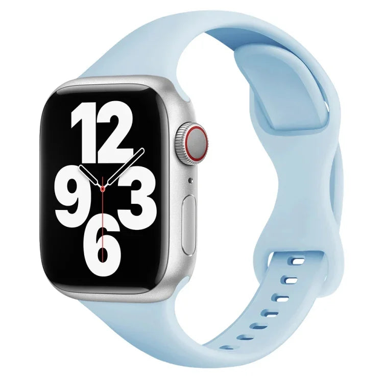 สายรัดนาฬิกาหัวเข็มขัดผีเสื้อขนาดเล็ก สำหรับ Apple Watch Series 7 45 มม. / 6&SE&5&4 44 มม. / 3&2&1 42 มม. และ 7 41 มม. / 6&SE&5&4 40 มม. / 3&2&1 38 มม.