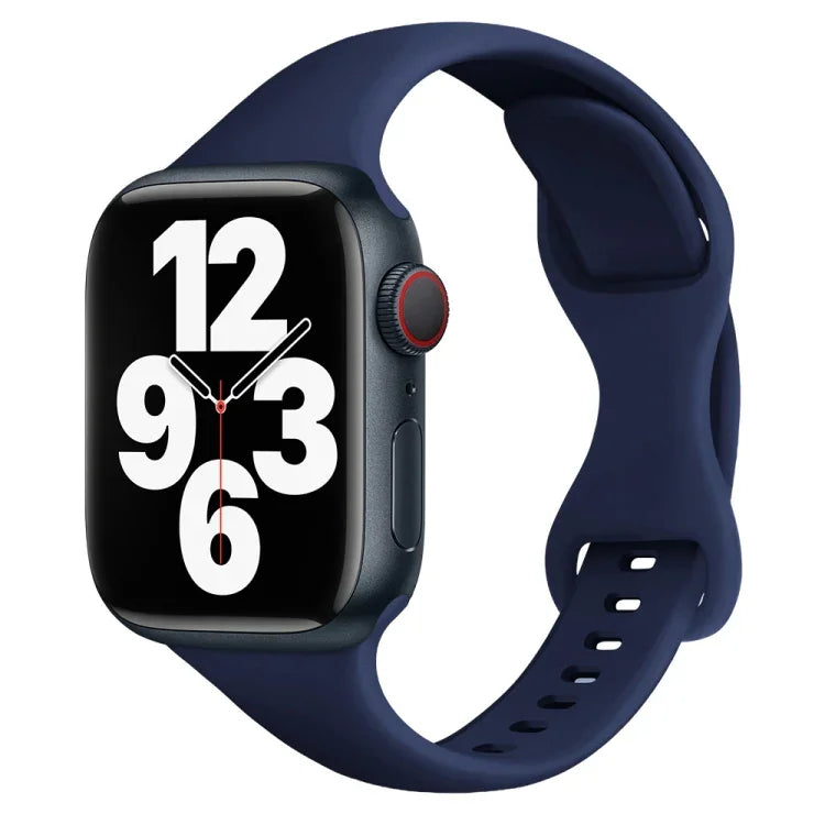 สายรัดนาฬิกาหัวเข็มขัดผีเสื้อขนาดเล็ก สำหรับ Apple Watch Series 7 45 มม. / 6&SE&5&4 44 มม. / 3&2&1 42 มม. และ 7 41 มม. / 6&SE&5&4 40 มม. / 3&2&1 38 มม.