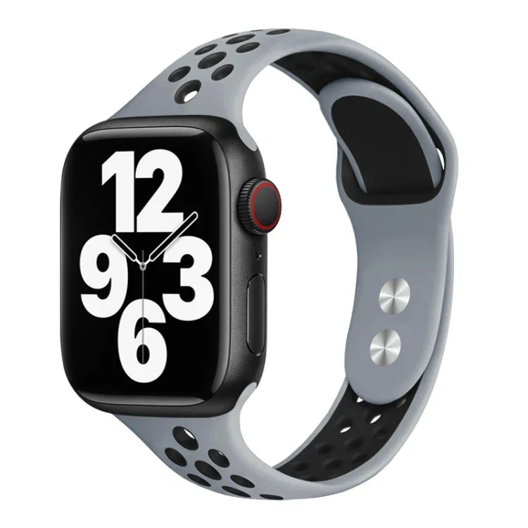 สายรัดนาฬิกาหัวเข็มขัดสองตะปูขนาดเล็ก สำหรับ Apple Watch Series 7 45 มม. / 6&SE&5&4 44 มม. / 3&2&1 42 มม. และ 7 41 มม. / 6&SE&5&4 40 มม. / 3&2&1 38 มม.