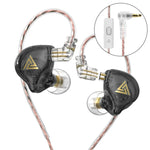 QKZ AK6 PLUS หูฟังมีสายไดนามิกเบสหนัก HiFi ถอดสายได้ พร้อมไมโครโฟน หรือไม่มีไมโครโฟน