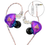QKZ AK6 PLUS หูฟังมีสายไดนามิกเบสหนัก HiFi ถอดสายได้ พร้อมไมโครโฟน หรือไม่มีไมโครโฟน
