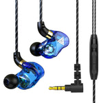 QKZ SK7 หูฟังสปอร์ตมีสาย 3.5 มม. ไดรเวอร์ทองแดงสเตอริโอ HiFi พร้อมไมโครโฟน