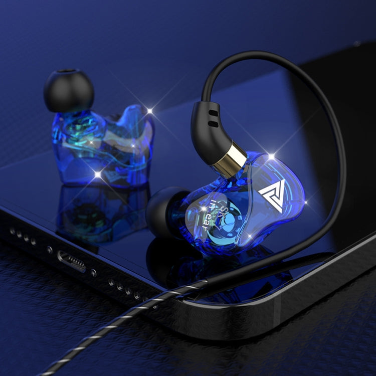 QKZ SK7 หูฟังสปอร์ตมีสาย 3.5 มม. ไดรเวอร์ทองแดงสเตอริโอ HiFi พร้อมไมโครโฟน