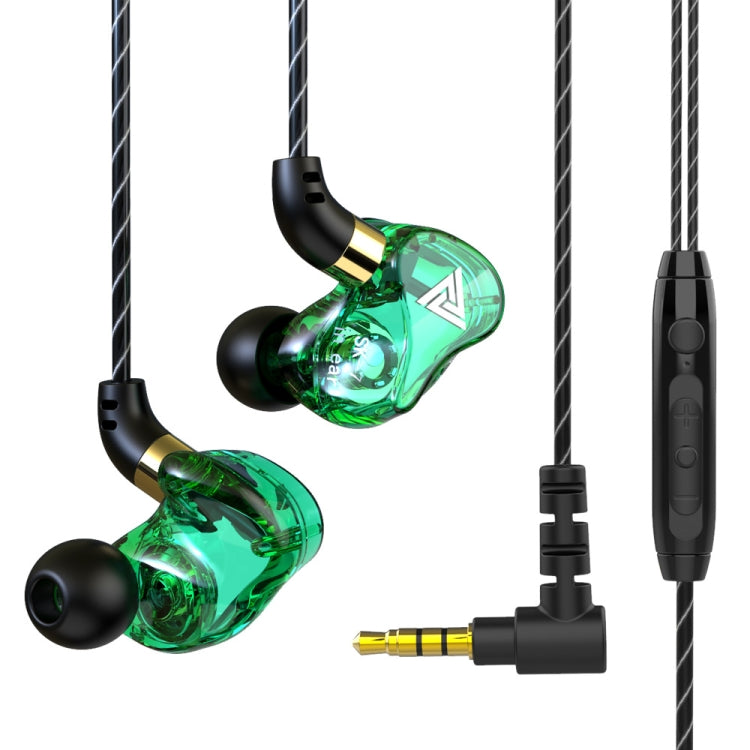 QKZ SK7 หูฟังสปอร์ตมีสาย 3.5 มม. ไดรเวอร์ทองแดงสเตอริโอ HiFi พร้อมไมโครโฟน