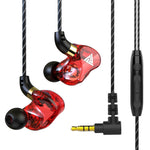 QKZ SK7 หูฟังสปอร์ตมีสาย 3.5 มม. ไดรเวอร์ทองแดงสเตอริโอ HiFi พร้อมไมโครโฟน