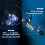 QKZ SK7 หูฟังสปอร์ตมีสาย 3.5 มม. ไดรเวอร์ทองแดงสเตอริโอ HiFi พร้อมไมโครโฟน