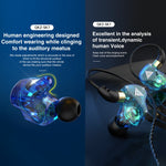 QKZ SK7 หูฟังสปอร์ตมีสาย 3.5 มม. ไดรเวอร์ทองแดงสเตอริโอ HiFi พร้อมไมโครโฟน