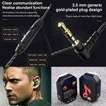 QKZ SK7 หูฟังสปอร์ตมีสาย 3.5 มม. ไดรเวอร์ทองแดงสเตอริโอ HiFi พร้อมไมโครโฟน