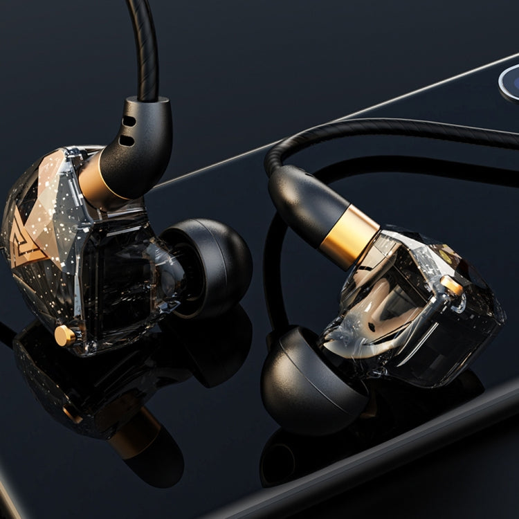 QKZ SK8 หูฟังสปอร์ตมีสาย 3.5 มม. แบบไดนามิก HiFi มอนิเตอร์ พร้อมไมโครโฟน