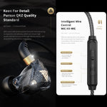 QKZ SK8 หูฟังสปอร์ตมีสาย 3.5 มม. แบบไดนามิก HiFi มอนิเตอร์ พร้อมไมโครโฟน