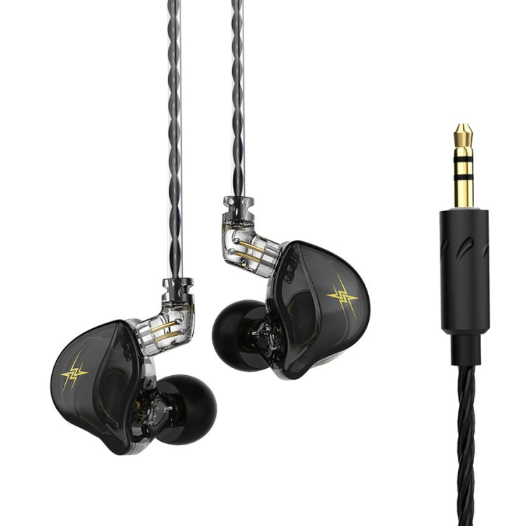 QKZ ZXT หูฟังสเตอริโอมีสายสำหรับกีฬาใส่ในหูพร้อมควบคุมปลั๊ก HiFi มอนิเตอร์เวที รุ่นมาตรฐาน พร้อมไมโครโฟน
