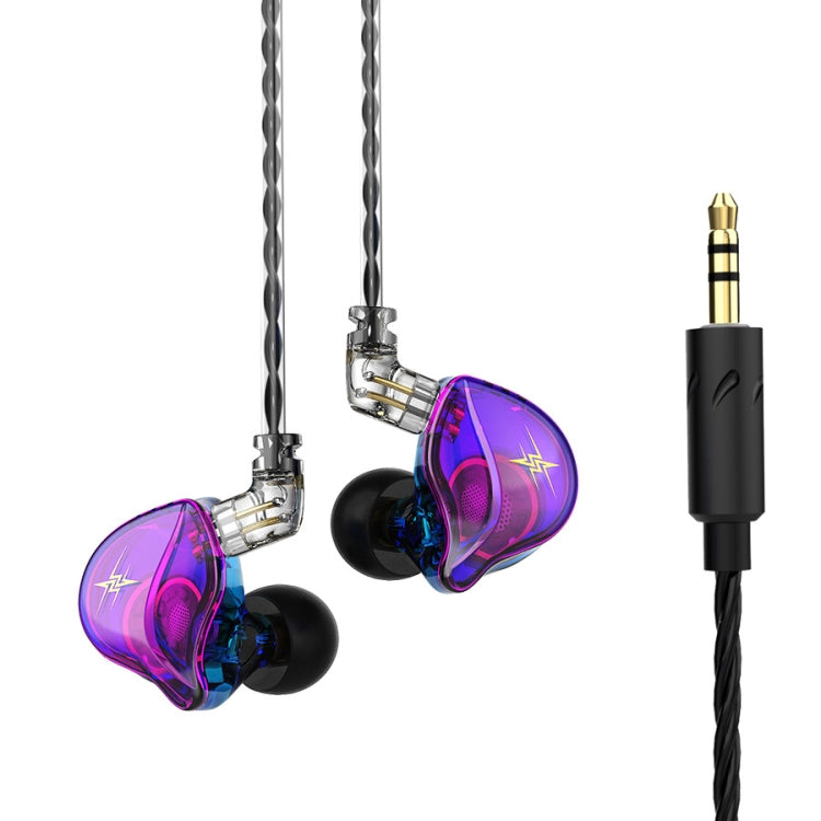 QKZ ZXT หูฟังสเตอริโอมีสายสำหรับกีฬาใส่ในหูพร้อมควบคุมปลั๊ก HiFi มอนิเตอร์เวที รุ่นมาตรฐาน พร้อมไมโครโฟน