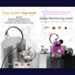 QKZ ZXT หูฟังสเตอริโอมีสายสำหรับกีฬาใส่ในหูพร้อมควบคุมปลั๊ก HiFi มอนิเตอร์เวที รุ่นมาตรฐาน พร้อมไมโครโฟน