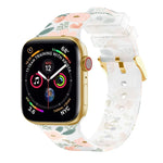 สายรัดนาฬิกาโปร่งใสพร้อมหัวเข็มขัดสี่เหลี่ยม สำหรับ Apple Watch Series 7 45 มม. / 6&SE&5&4 44 มม. / 3&2&1 42 มม. และ 7 41 มม. / 6&SE&5&4 40 มม. / 3&2&1 38 มม.