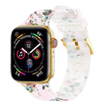 สายรัดนาฬิกาโปร่งใสพร้อมหัวเข็มขัดสี่เหลี่ยม สำหรับ Apple Watch Series 7 45 มม. / 6&SE&5&4 44 มม. / 3&2&1 42 มม. และ 7 41 มม. / 6&SE&5&4 40 มม. / 3&2&1 38 มม.