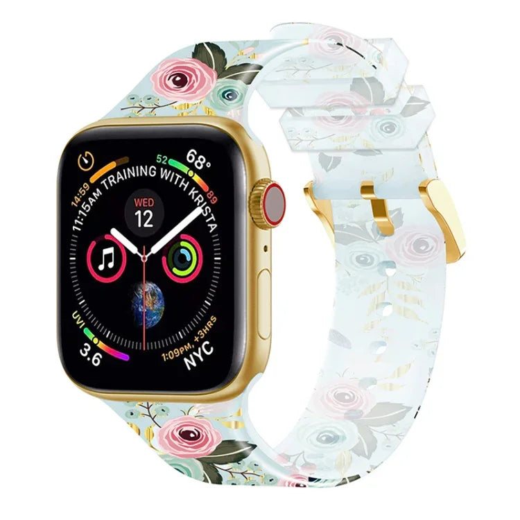 สายรัดนาฬิกาโปร่งใสพร้อมหัวเข็มขัดสี่เหลี่ยม สำหรับ Apple Watch Series 7 45 มม. / 6&SE&5&4 44 มม. / 3&2&1 42 มม. และ 7 41 มม. / 6&SE&5&4 40 มม. / 3&2&1 38 มม.
