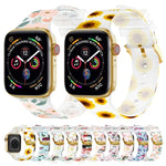 สายรัดนาฬิกาโปร่งใสพร้อมหัวเข็มขัดสี่เหลี่ยม สำหรับ Apple Watch Series 7 45 มม. / 6&SE&5&4 44 มม. / 3&2&1 42 มม. และ 7 41 มม. / 6&SE&5&4 40 มม. / 3&2&1 38 มม.