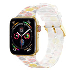 สายรัดนาฬิกาโปร่งใสพร้อมหัวเข็มขัดสี่เหลี่ยม สำหรับ Apple Watch Series 7 45 มม. / 6&SE&5&4 44 มม. / 3&2&1 42 มม. และ 7 41 มม. / 6&SE&5&4 40 มม. / 3&2&1 38 มม.