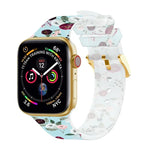 สายรัดนาฬิกาโปร่งใสพร้อมหัวเข็มขัดสี่เหลี่ยม สำหรับ Apple Watch Series 7 45 มม. / 6&SE&5&4 44 มม. / 3&2&1 42 มม. และ 7 41 มม. / 6&SE&5&4 40 มม. / 3&2&1 38 มม.