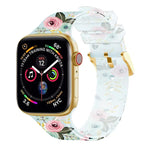 สายรัดนาฬิกาโปร่งใสพร้อมหัวเข็มขัดสี่เหลี่ยม สำหรับ Apple Watch Series 7 45 มม. / 6&SE&5&4 44 มม. / 3&2&1 42 มม. และ 7 41 มม. / 6&SE&5&4 40 มม. / 3&2&1 38 มม.