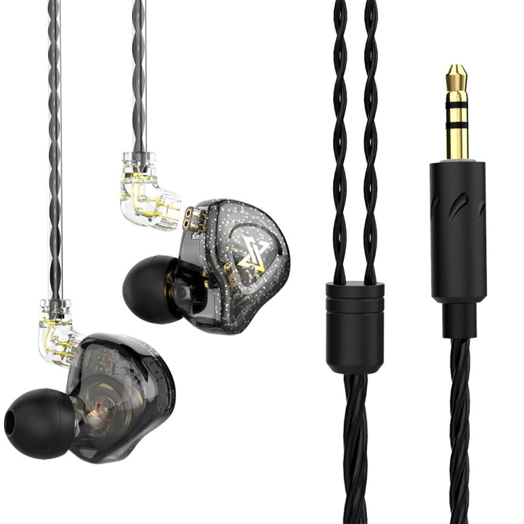 QKZ AK6 MAX หูฟังอินเอียร์ไดนามิกซับวูฟเฟอร์ควบคุมด้วยสาย รุ่นมาตรฐาน พร้อมไมโครโฟน