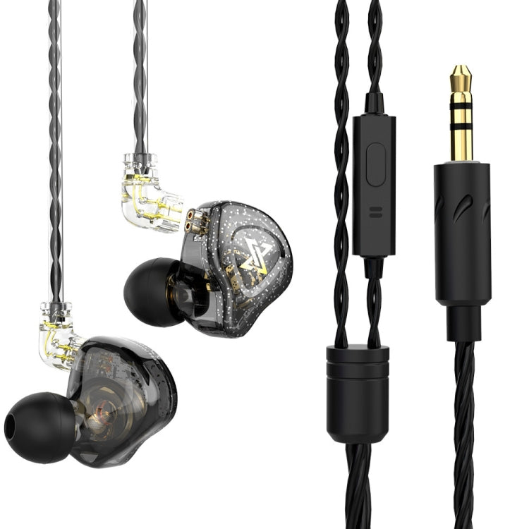 QKZ AK6 MAX หูฟังอินเอียร์ไดนามิกซับวูฟเฟอร์ควบคุมด้วยสาย รุ่นมาตรฐาน พร้อมไมโครโฟน