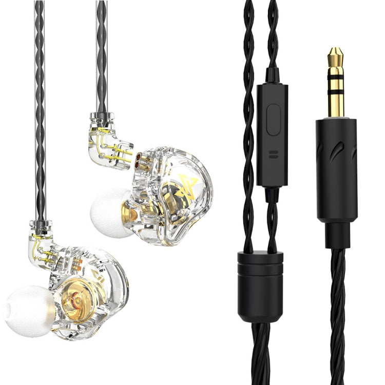 QKZ AK6 MAX หูฟังอินเอียร์ไดนามิกซับวูฟเฟอร์ควบคุมด้วยสาย รุ่นมาตรฐาน พร้อมไมโครโฟน