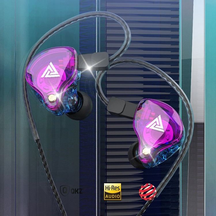 QKZ VK4 หูฟังอินเอียร์ซับวูฟเฟอร์ HiFi ควบคุมด้วยสายพร้อมไมโครโฟน