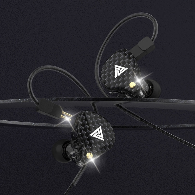 QKZ VK4 หูฟังอินเอียร์ซับวูฟเฟอร์ HiFi ควบคุมด้วยสายพร้อมไมโครโฟน