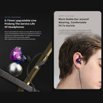 QKZ VK4 หูฟังอินเอียร์ซับวูฟเฟอร์ HiFi ควบคุมด้วยสายพร้อมไมโครโฟน