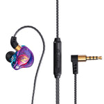 QKZ ZEN หูฟังอินเอียร์ซับวูฟเฟอร์ควบคุมด้วยสายสำหรับฟังเพลงและวิ่งออกกำลังกาย พร้อมไมโครโฟน