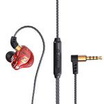 QKZ ZEN หูฟังอินเอียร์ซับวูฟเฟอร์ควบคุมด้วยสายสำหรับฟังเพลงและวิ่งออกกำลังกาย พร้อมไมโครโฟน