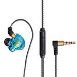 QKZ ZEN หูฟังอินเอียร์ซับวูฟเฟอร์ควบคุมด้วยสายสำหรับฟังเพลงและวิ่งออกกำลังกาย พร้อมไมโครโฟน