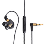QKZ ZEN หูฟังอินเอียร์ซับวูฟเฟอร์ควบคุมด้วยสายสำหรับฟังเพลงและวิ่งออกกำลังกาย พร้อมไมโครโฟน