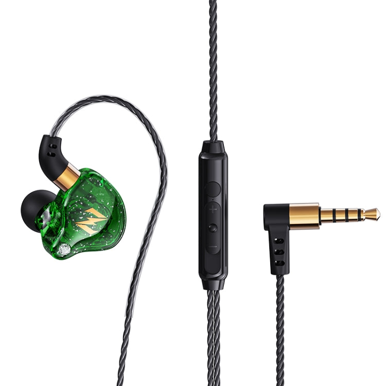 QKZ ZEN หูฟังอินเอียร์ซับวูฟเฟอร์ควบคุมด้วยสายสำหรับฟังเพลงและวิ่งออกกำลังกาย พร้อมไมโครโฟน