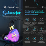 QKZ ZEN หูฟังอินเอียร์ซับวูฟเฟอร์ควบคุมด้วยสายสำหรับฟังเพลงและวิ่งออกกำลังกาย พร้อมไมโครโฟน