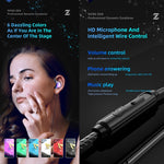 QKZ ZEN หูฟังอินเอียร์ซับวูฟเฟอร์ควบคุมด้วยสายสำหรับฟังเพลงและวิ่งออกกำลังกาย พร้อมไมโครโฟน