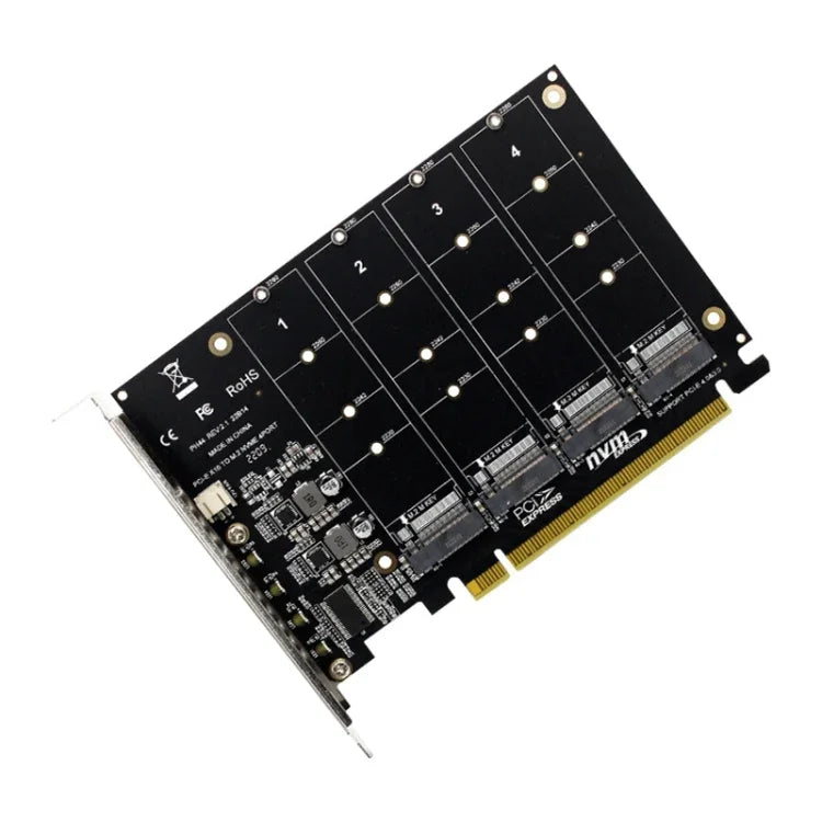 การ์ดอาร์เรย์ดิสก์ PH44 NVME 4 ช่อง PCI-E สัญญาณแยกอาร์เรย์