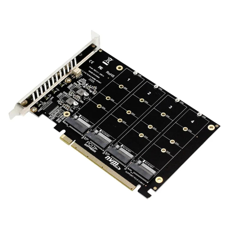 การ์ดอาร์เรย์ดิสก์ PH44 NVME 4 ช่อง PCI-E สัญญาณแยกอาร์เรย์