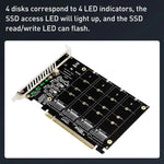 การ์ดอาร์เรย์ดิสก์ PH44 NVME 4 ช่อง PCI-E สัญญาณแยกอาร์เรย์