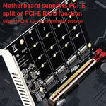 การ์ดอาร์เรย์ดิสก์ PH44 NVME 4 ช่อง PCI-E สัญญาณแยกอาร์เรย์
